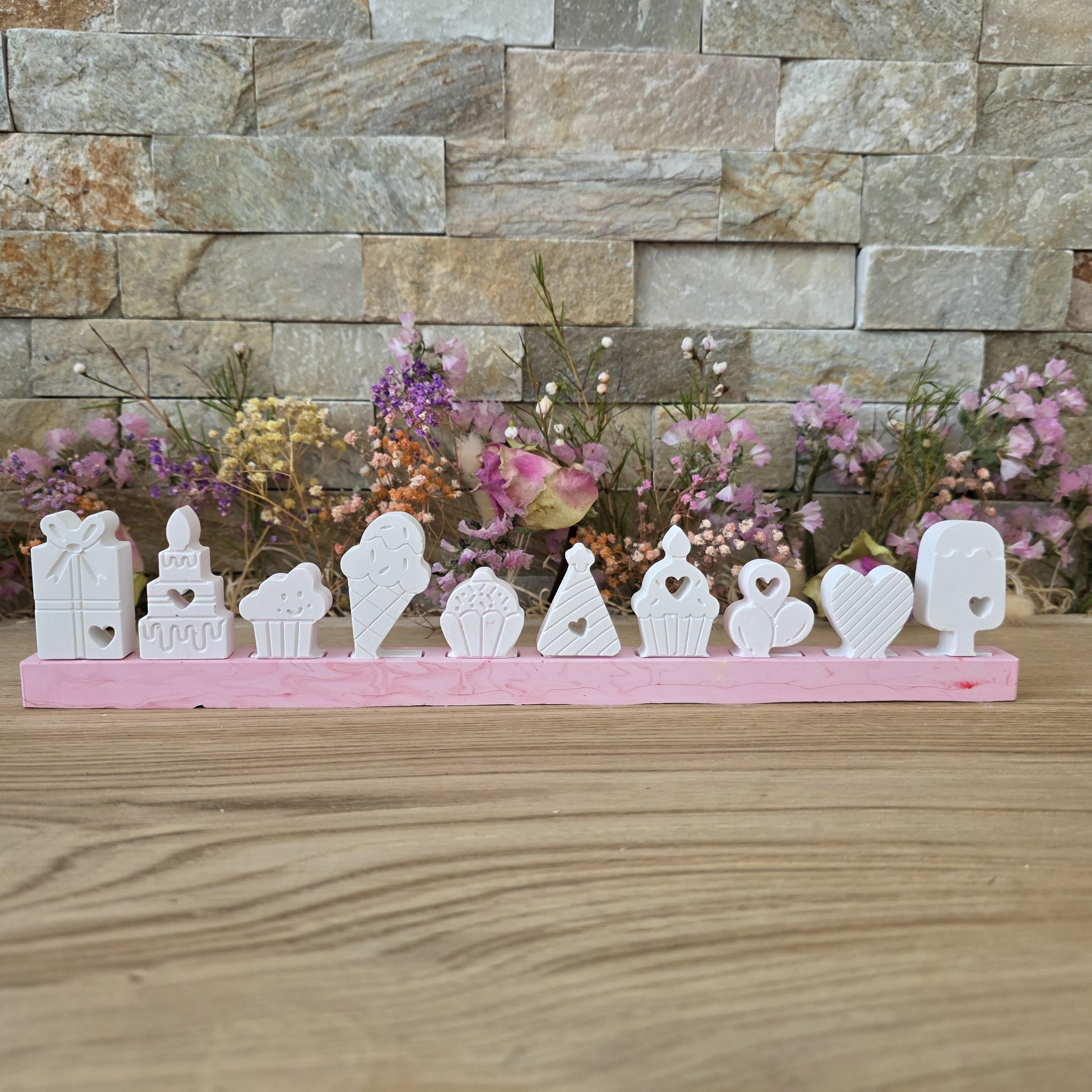 Silikon – Gießform – Steckform Klötzchenleiste – Platz für 10 Stecker