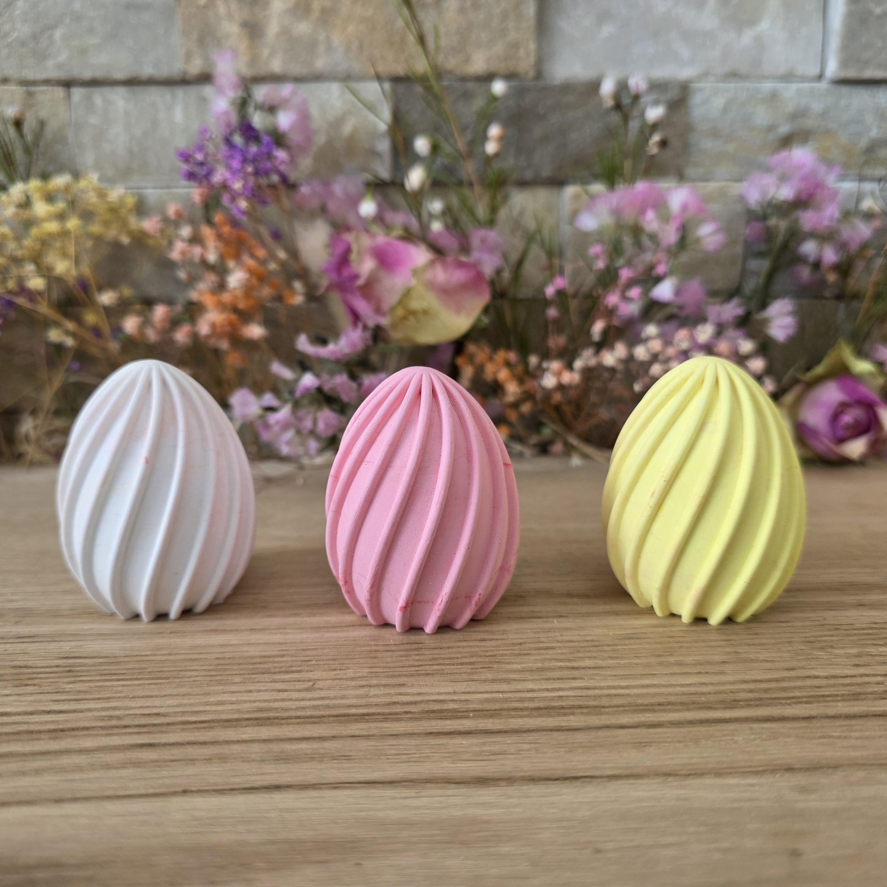 Silikon – Gießform – 3D-Ei Rillenstruktur-