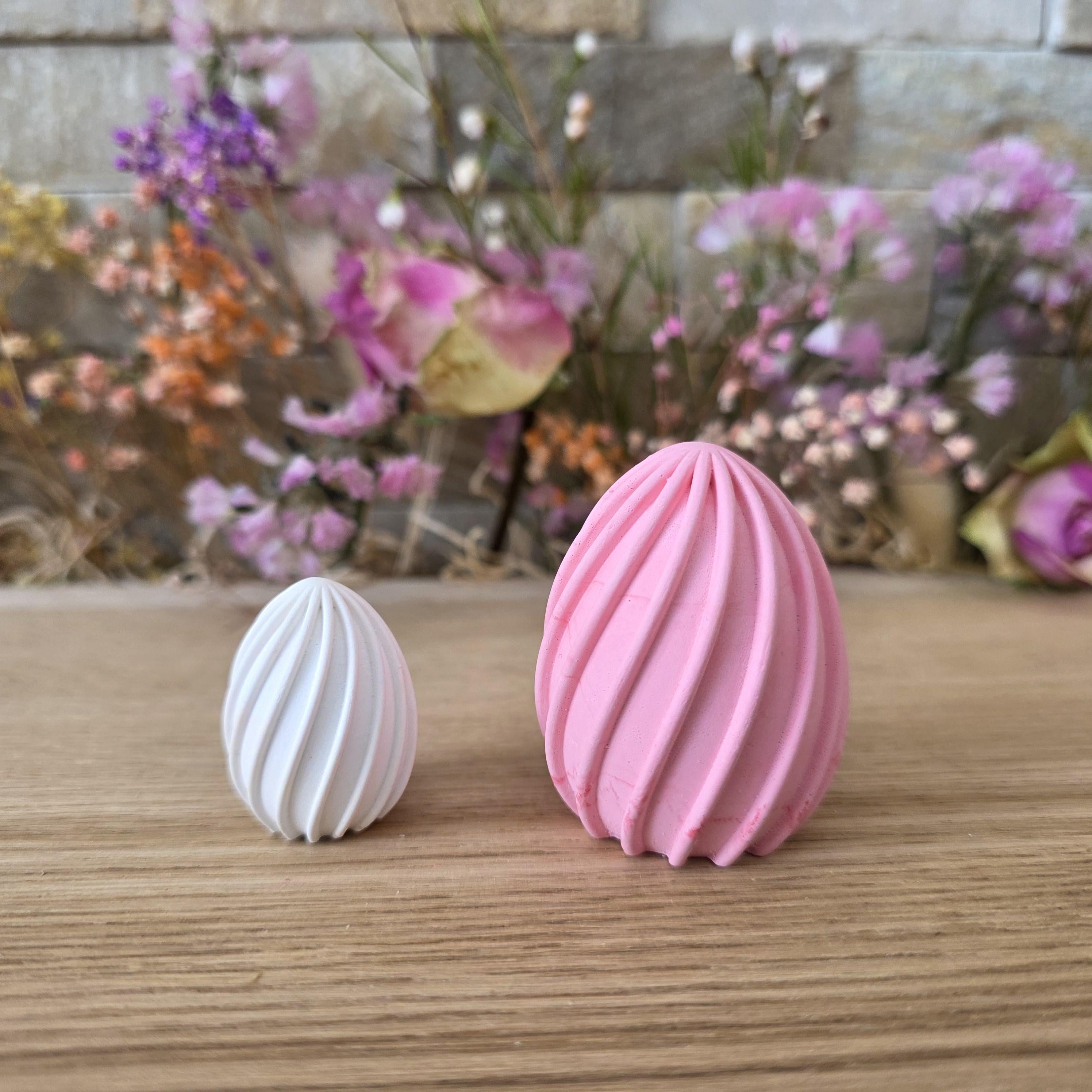 Silikon – Gießform – 3D-Ei Rillenstruktur-