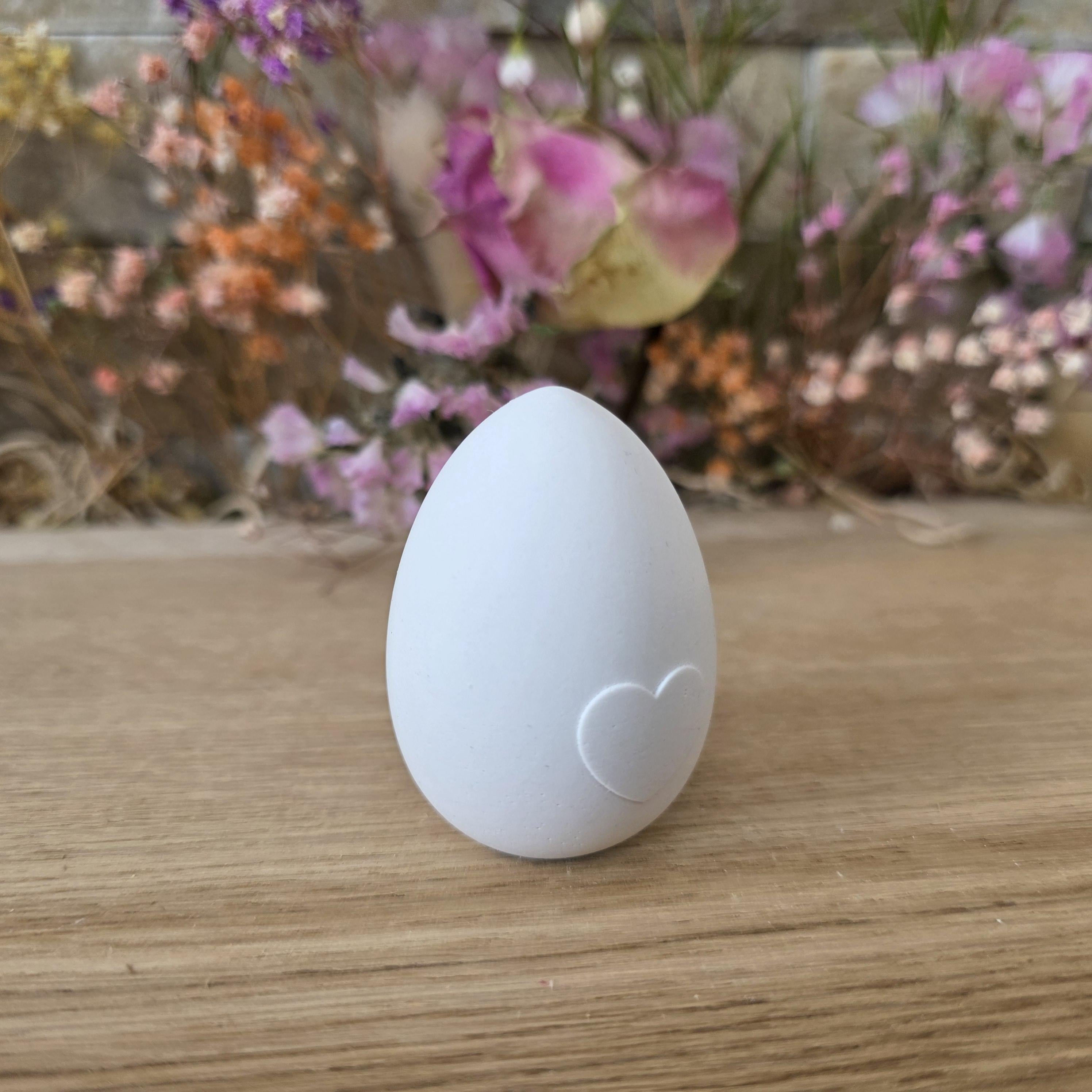 Silikon – Gießform – 3D-Ei mit Herz -