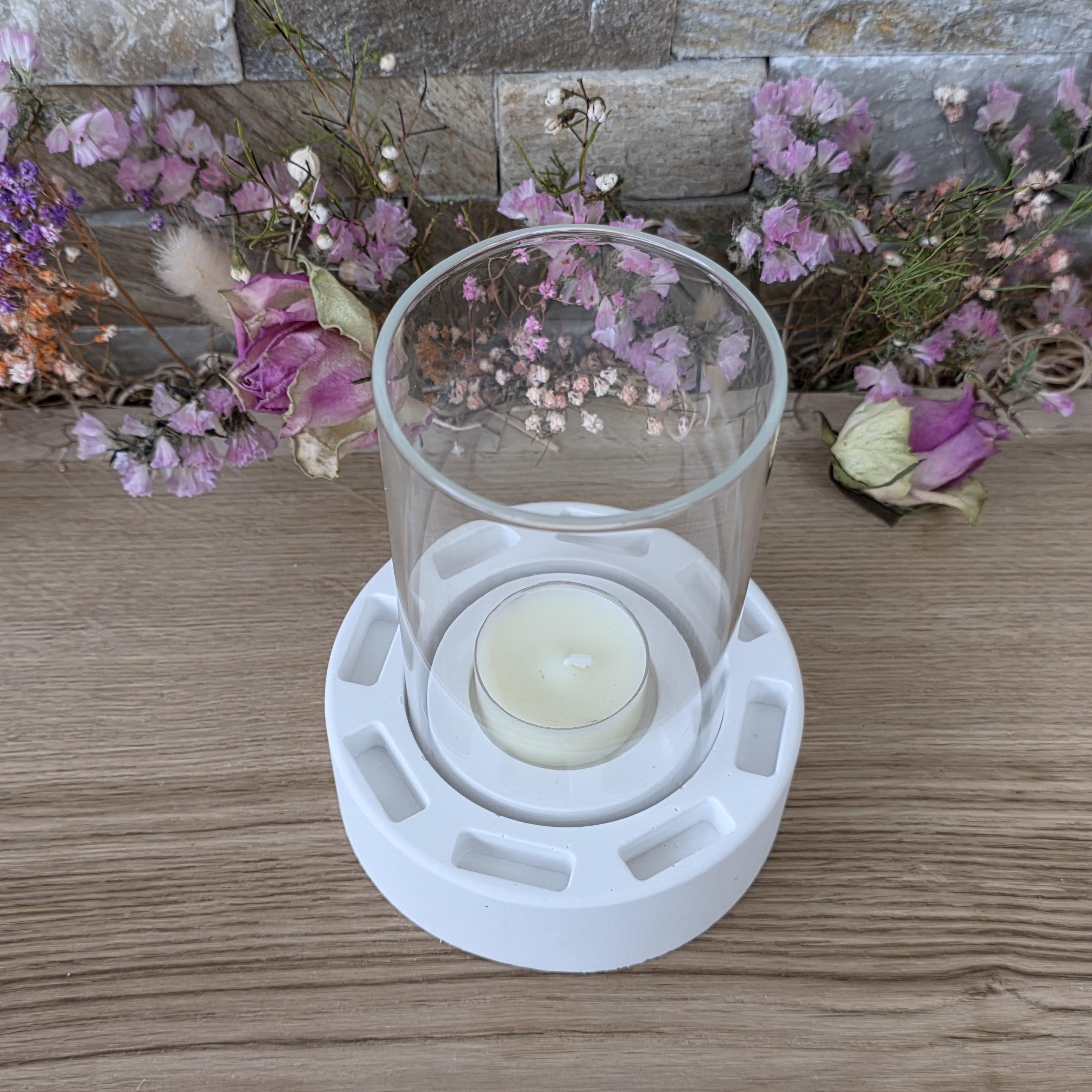 Silikon – Gießform – Windlichtgrundform mit  8 Steckplätzen -