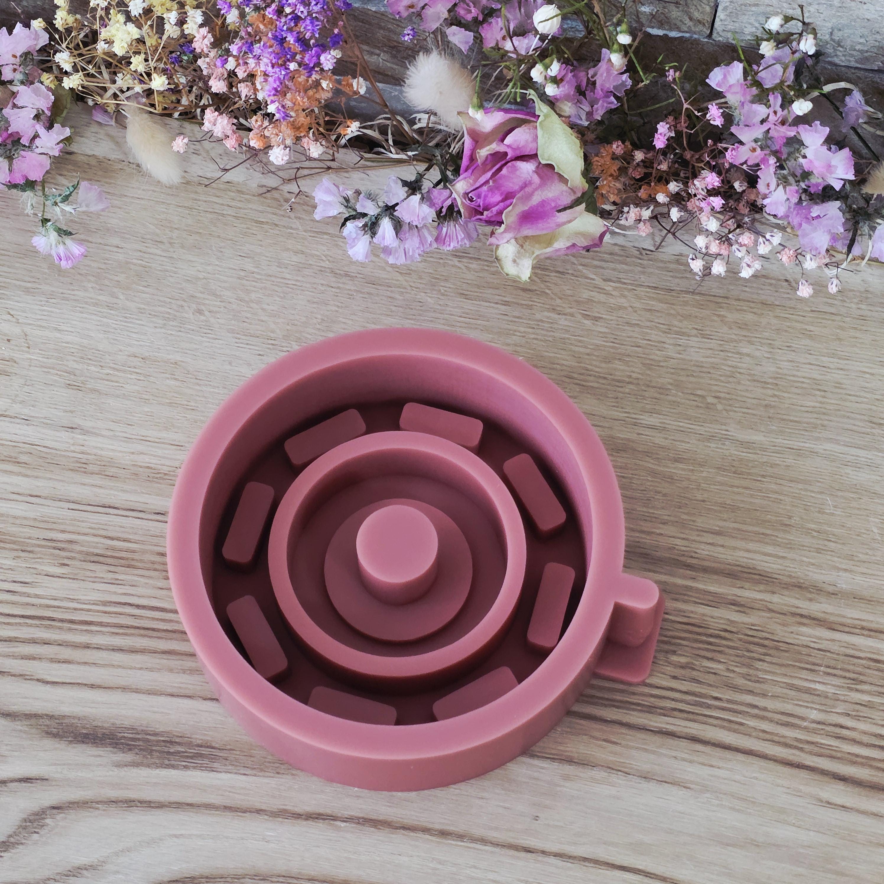 Silikon – Gießform – Windlichtgrundform mit  8 Steckplätzen -