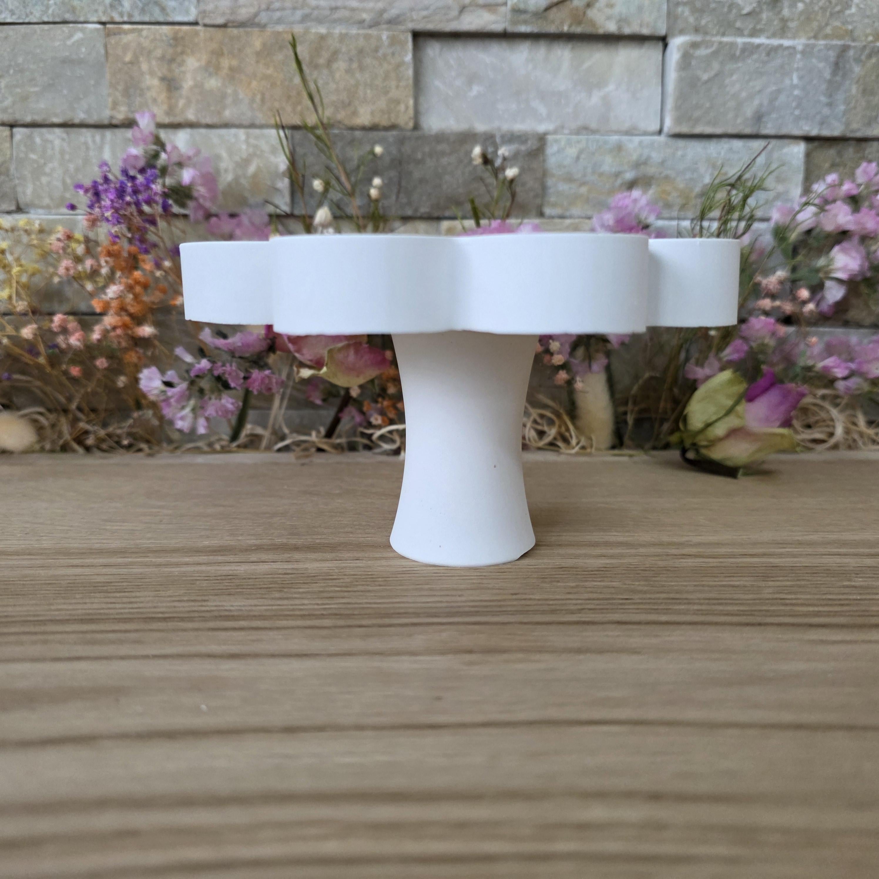 Silikon – Gießform – Etagere-Erhöhung 2in1 – Glatt – für 22 mm Stabkerzen -