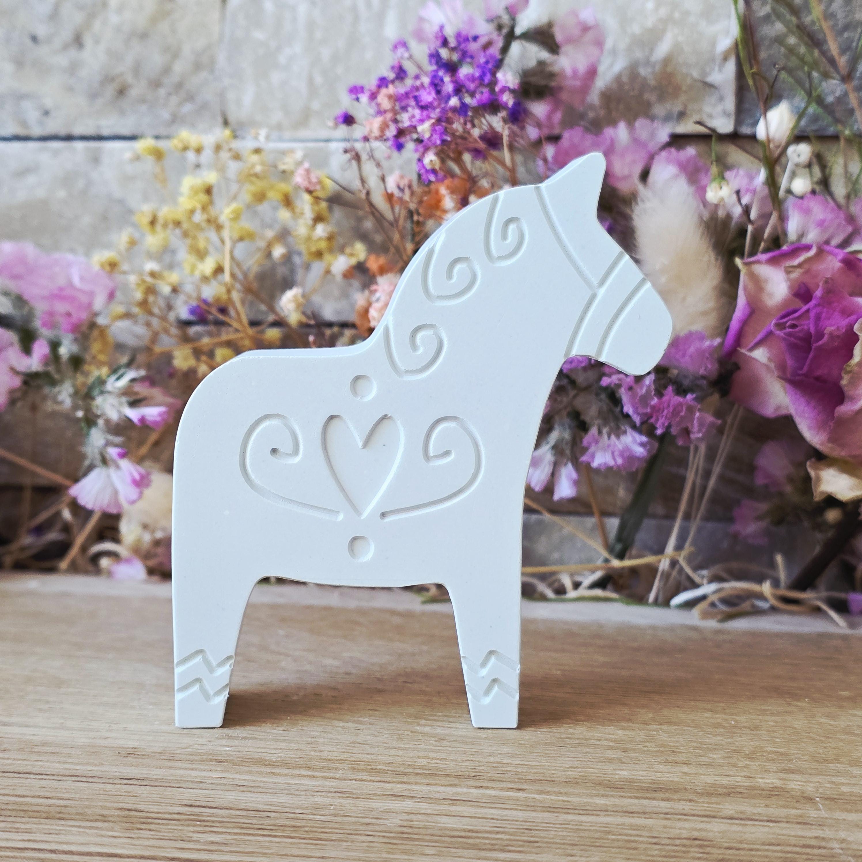 Silikon – Gießform – Dalapferd Herzschwung -