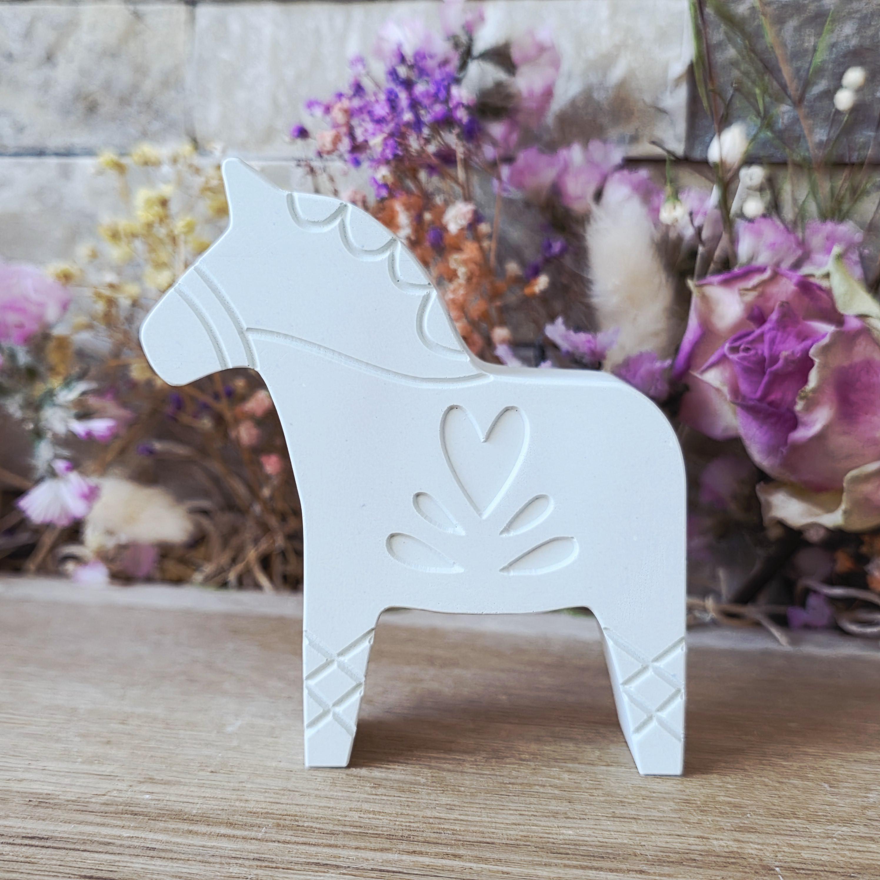 Silikon – Gießform – Dalapferd Herzornament -