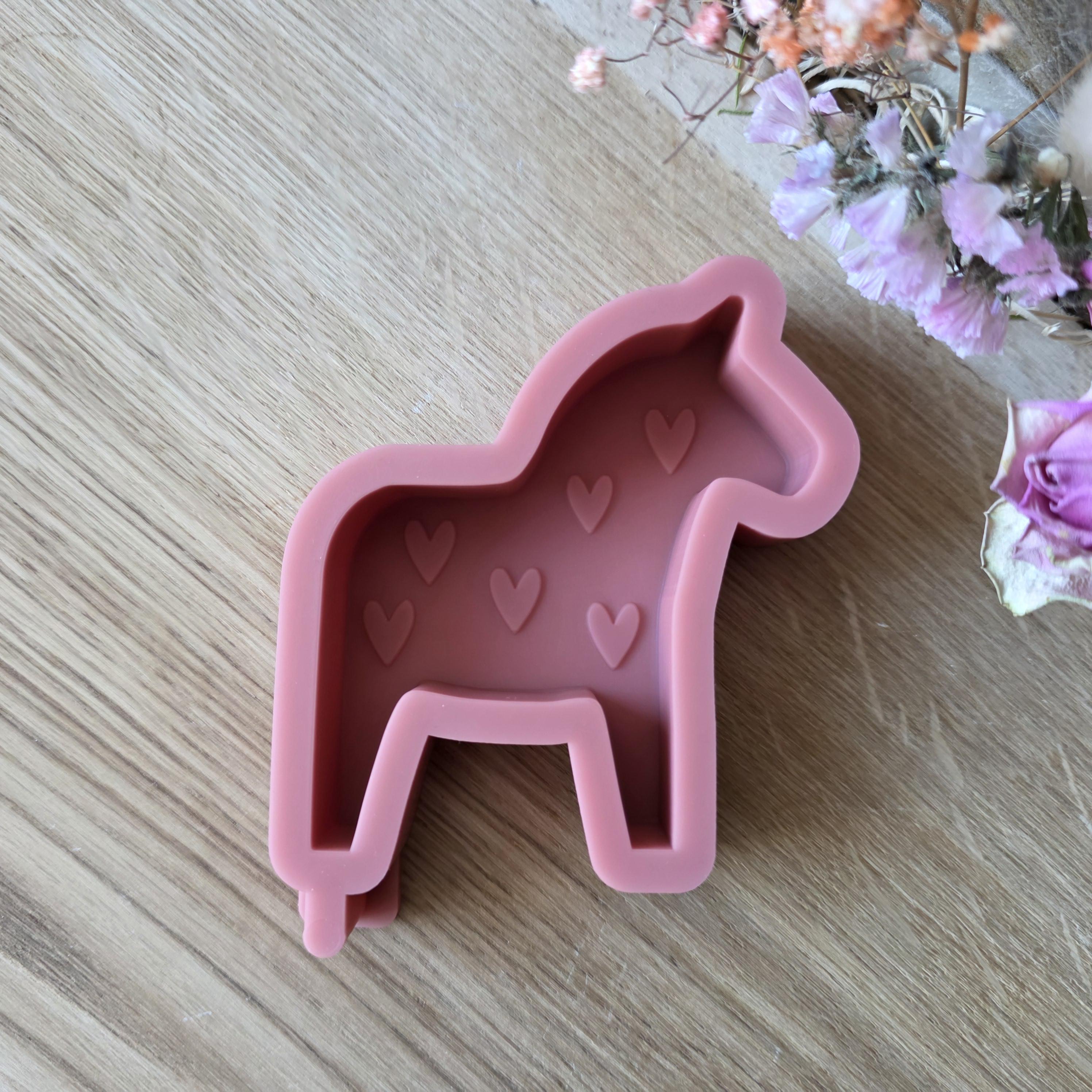 Silikon – Gießform – Dalapferd Herzmuster -