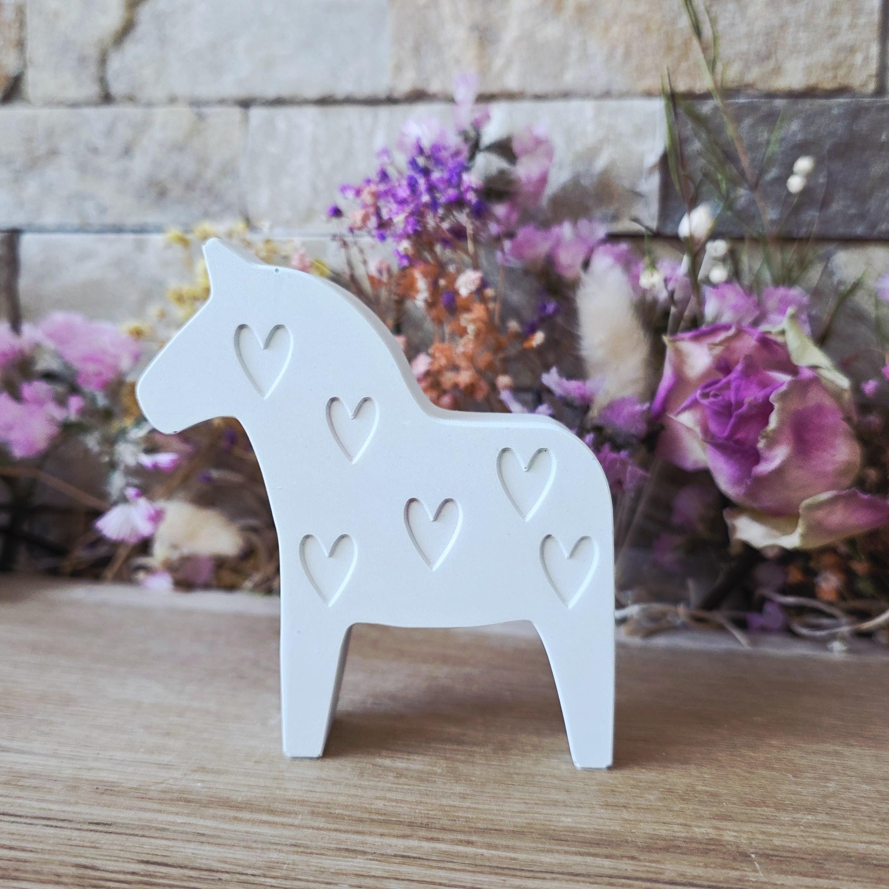 Silikon – Gießform – Dalapferd Herzmuster -