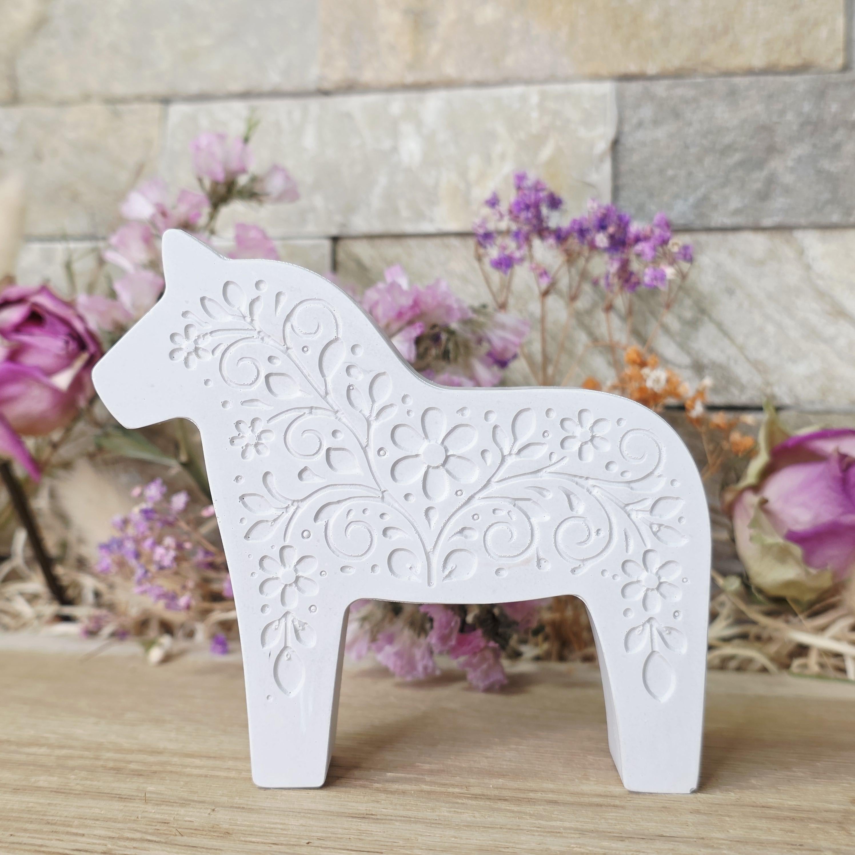 Silikon-Gießform Dalapferd Blumenornament 2 – Ansicht 5