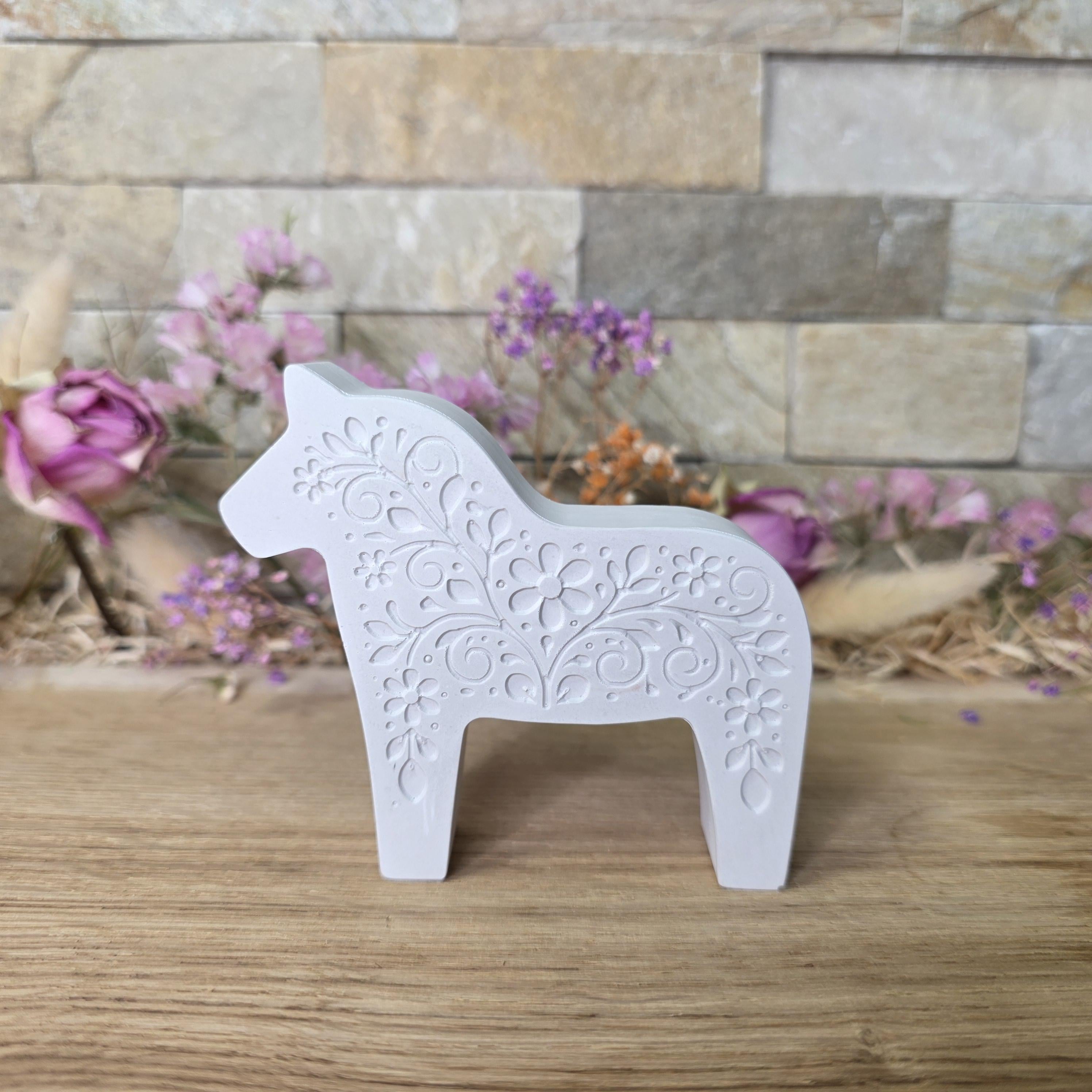 Silikon – Gießform – Dalapferd Blumenornament 2 -