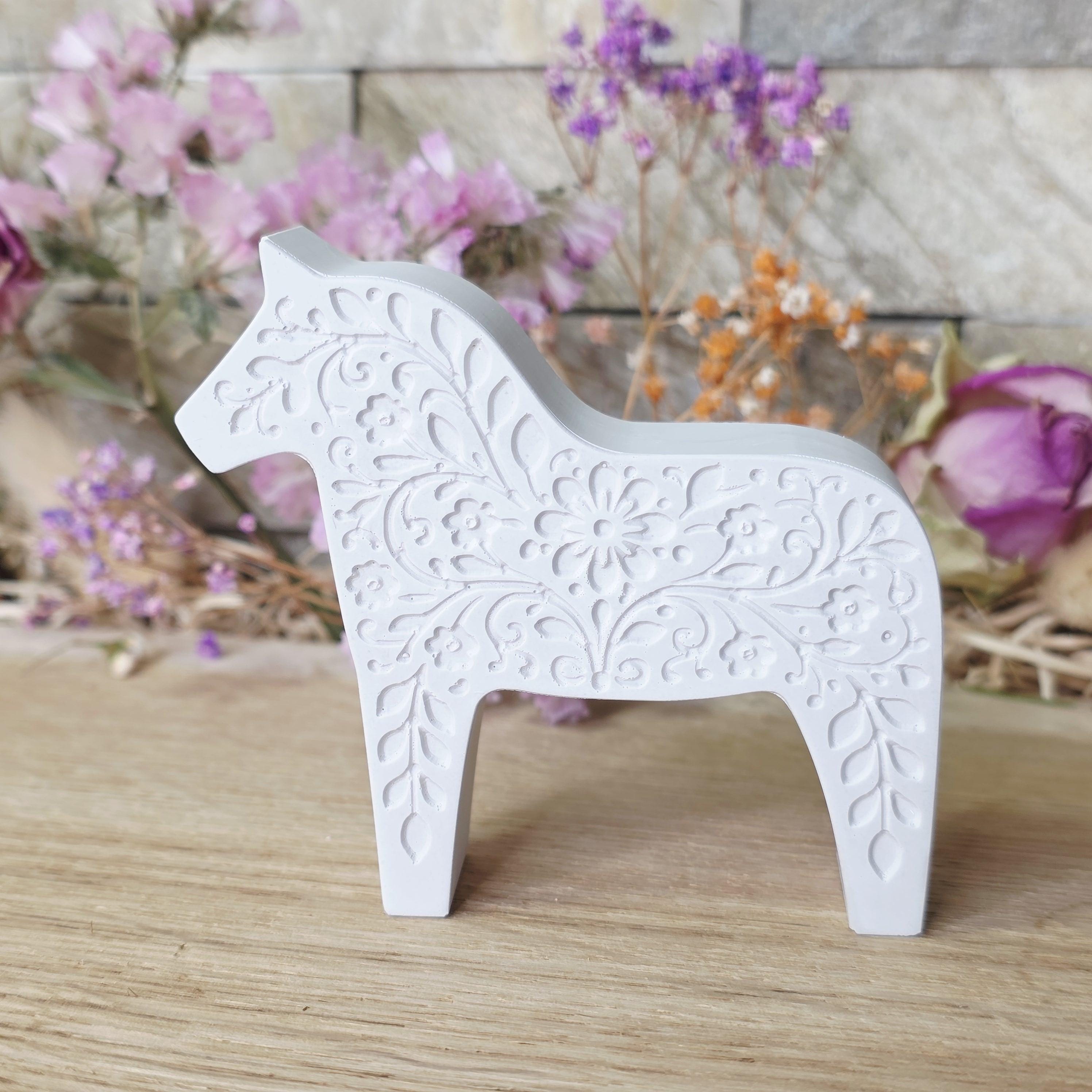 Silikon – Gießform – Dalapferd Blumenornament 1 -