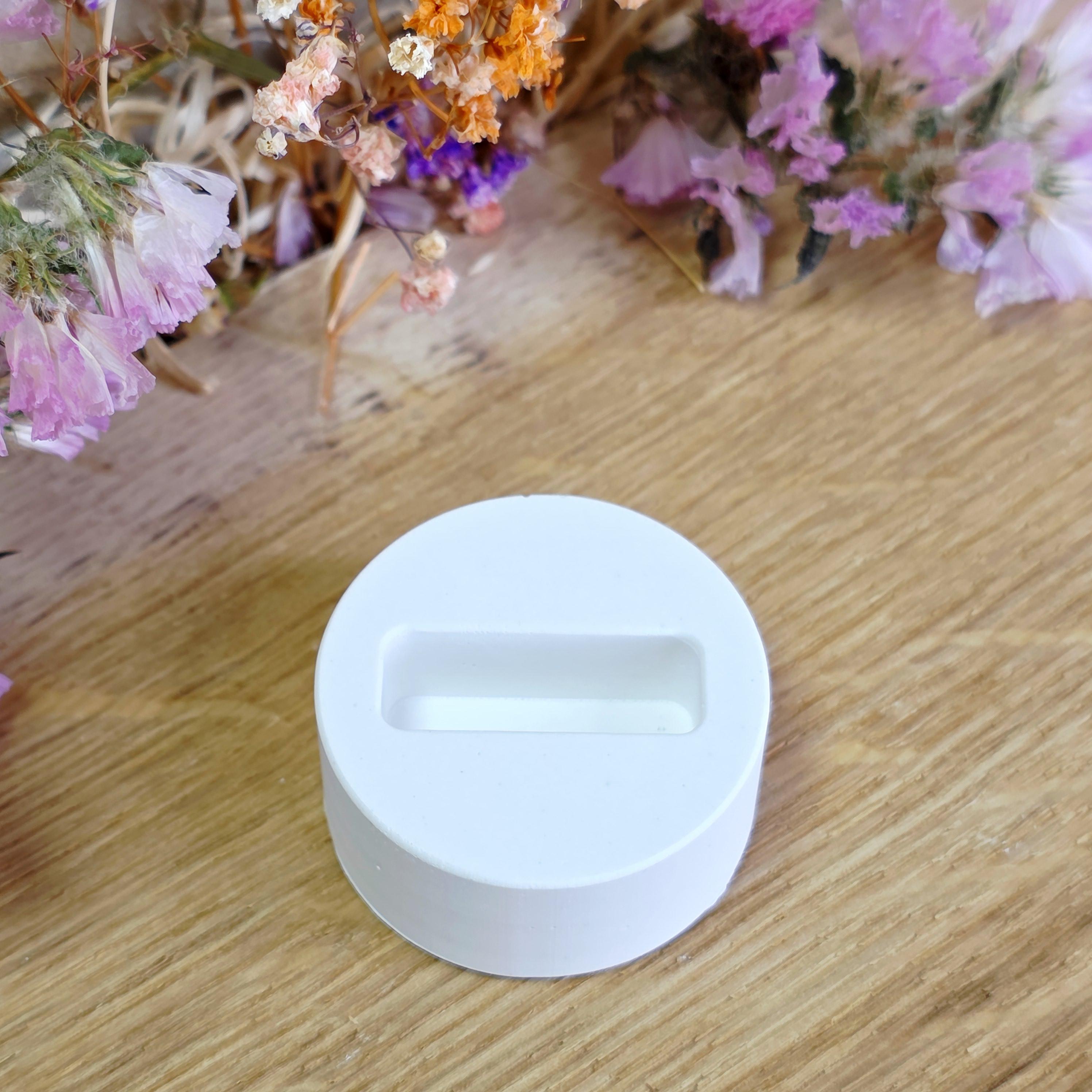 Silikon – Gießform – Mini Grundplatte rund – für 1 Stecker