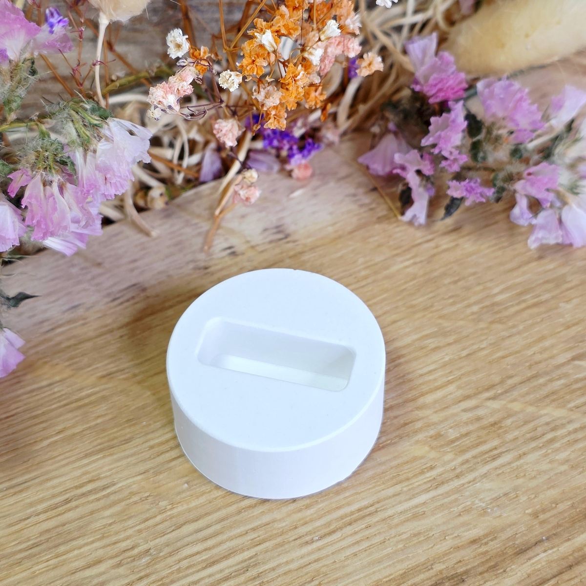 Silikon-Gießform Mini Grundplatte rund für 1 Stecker – Ansicht 4