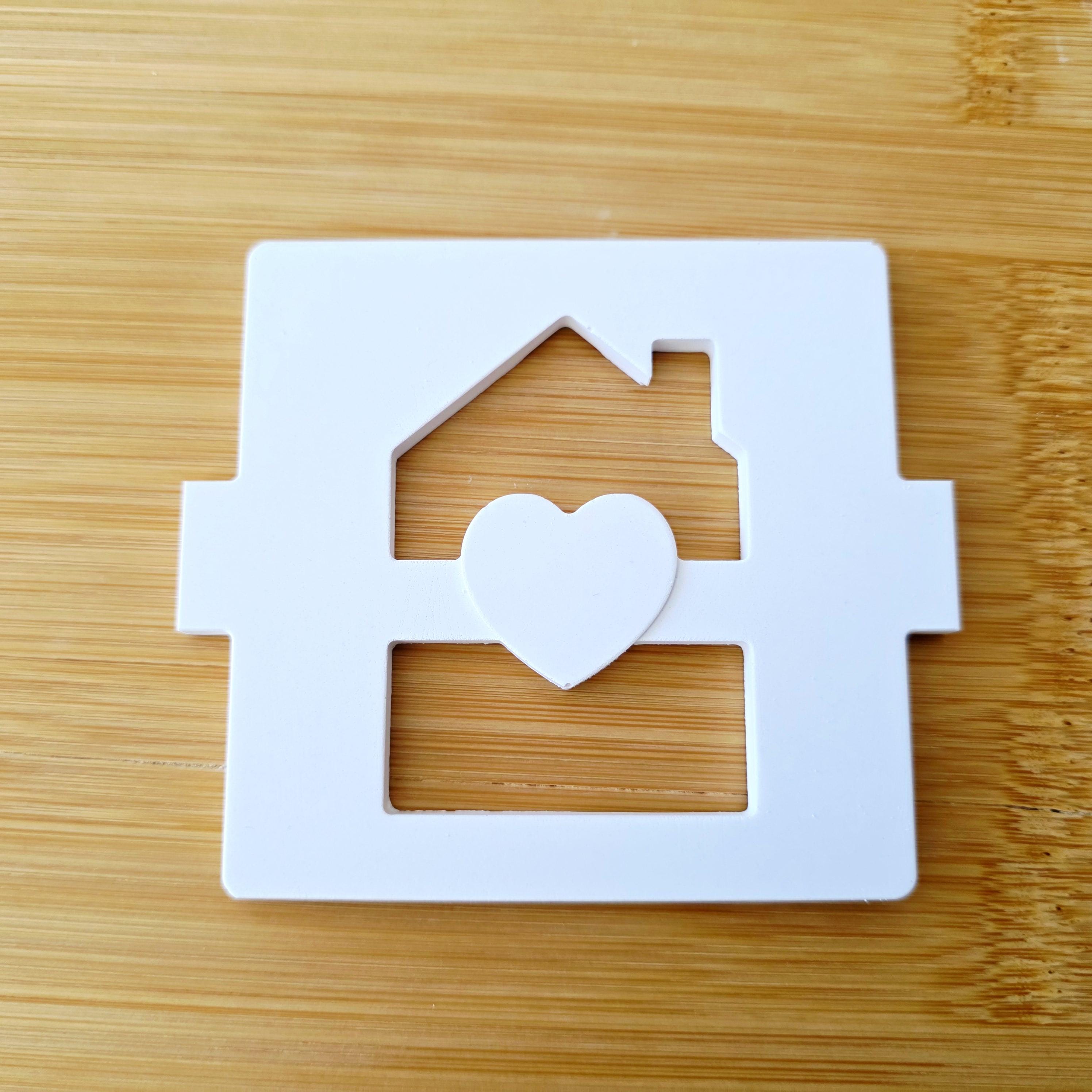 Silikon – Gießform – Geschenkdosen-Deckel Zuhause mit Herz -