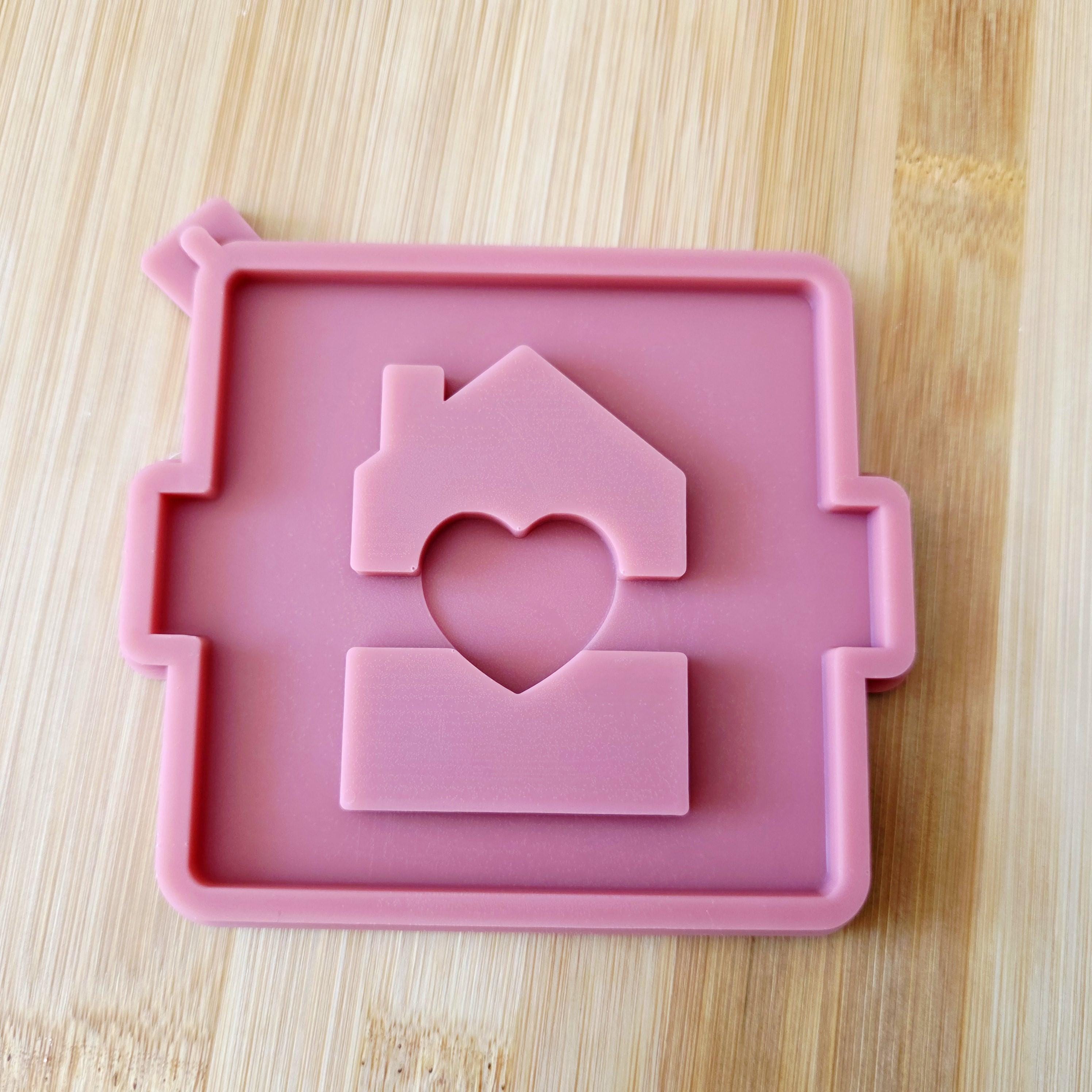 Silikon – Gießform – Geschenkdosen-Deckel Zuhause mit Herz -