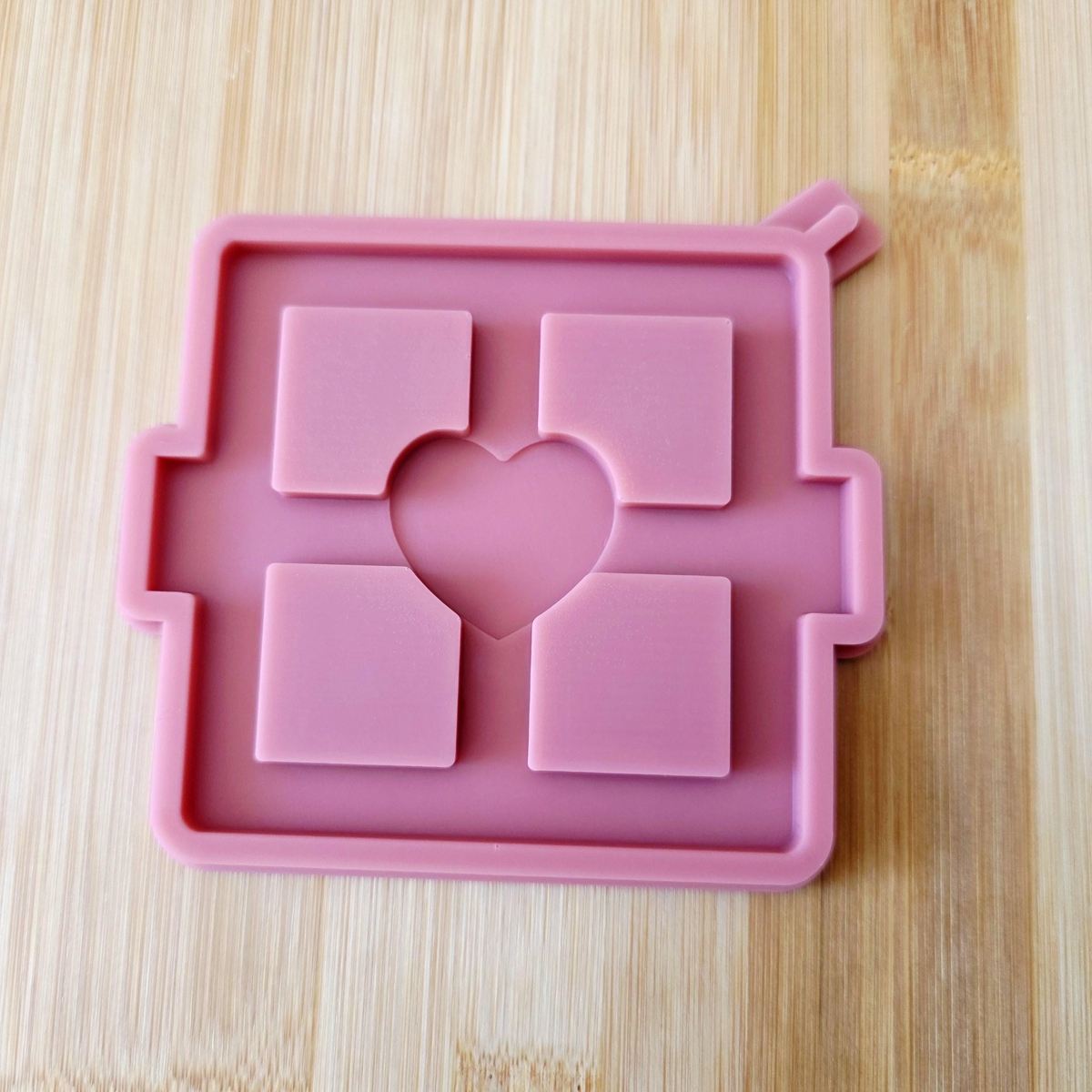 Silikon-Gießform GeschenkdosenDeckel Herzgeschenk