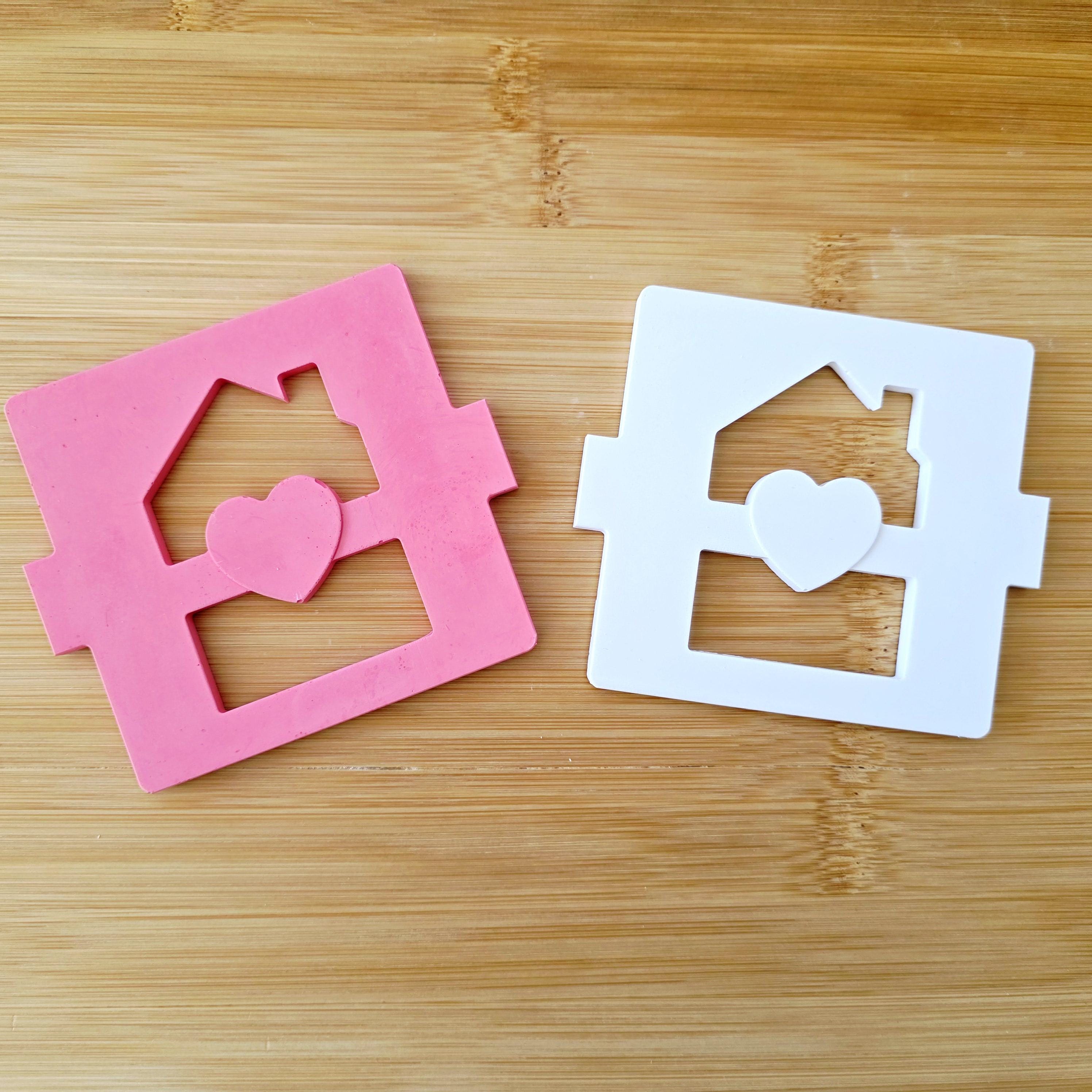Silikon – Gießform – Geschenkdosen-Deckel Zuhause mit Herz -
