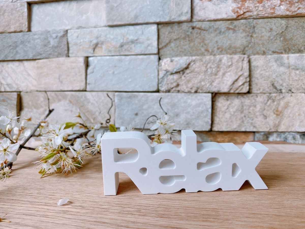 Silikon Giessform Relax Schriftzug