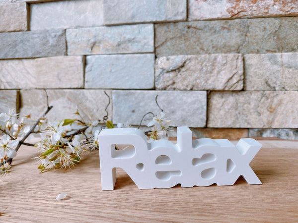 Silikon Giessform Relax Schriftzug