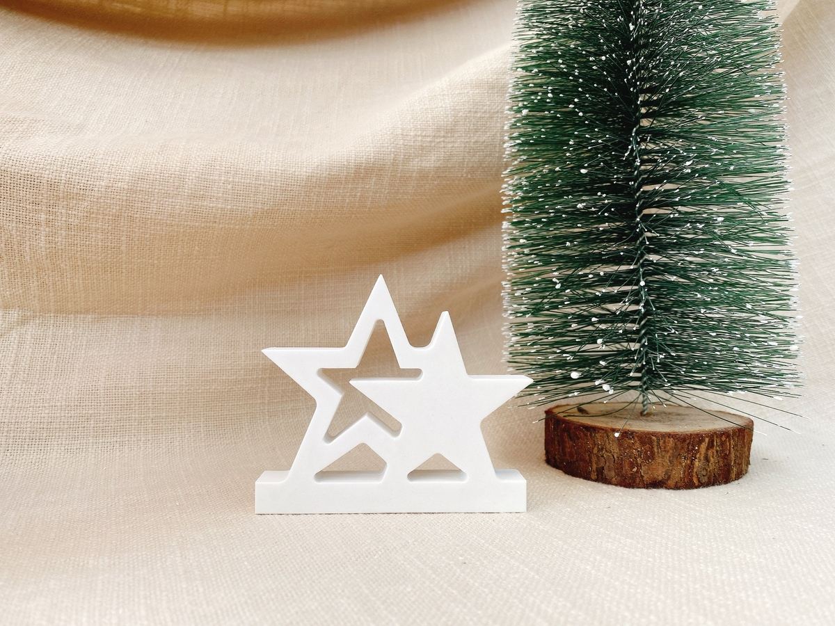 Silikon Gießform Stern im Stern – Weihnachten