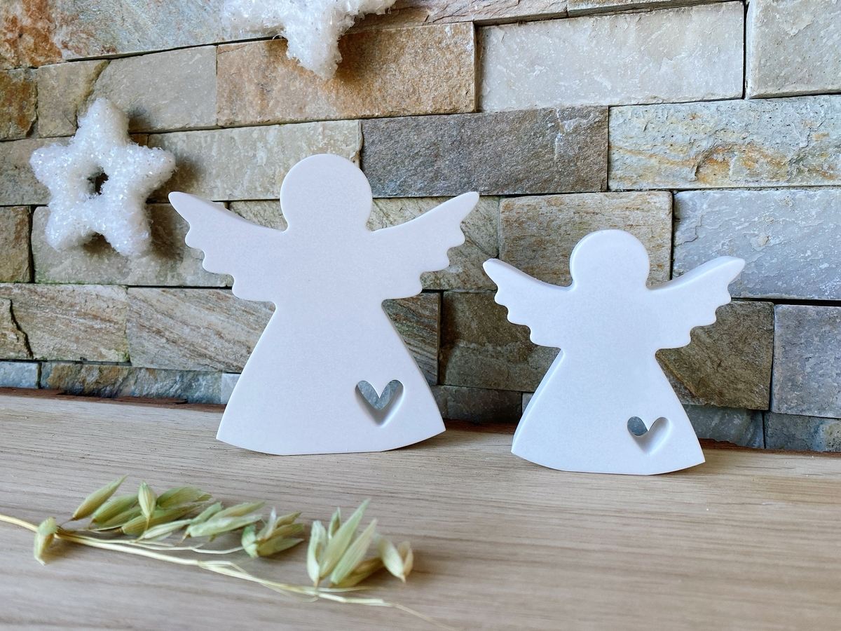 Silikon Giessform niedlicher Engel mit Herz – Weihnachten