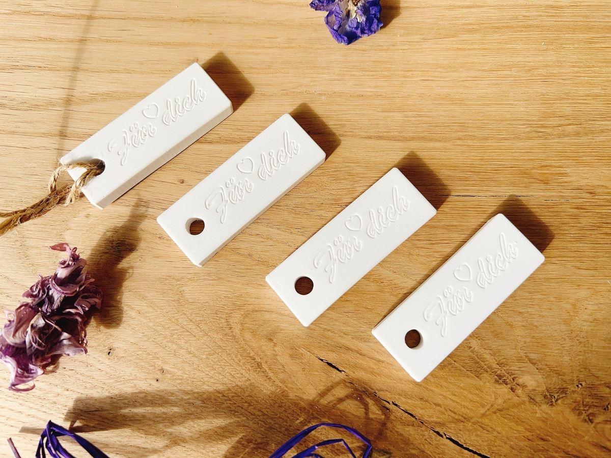 Silikon Gießform Verkaufsanhänger Anhänger Personalisiert Für dich 4er Set – Schrift – Ansicht 4