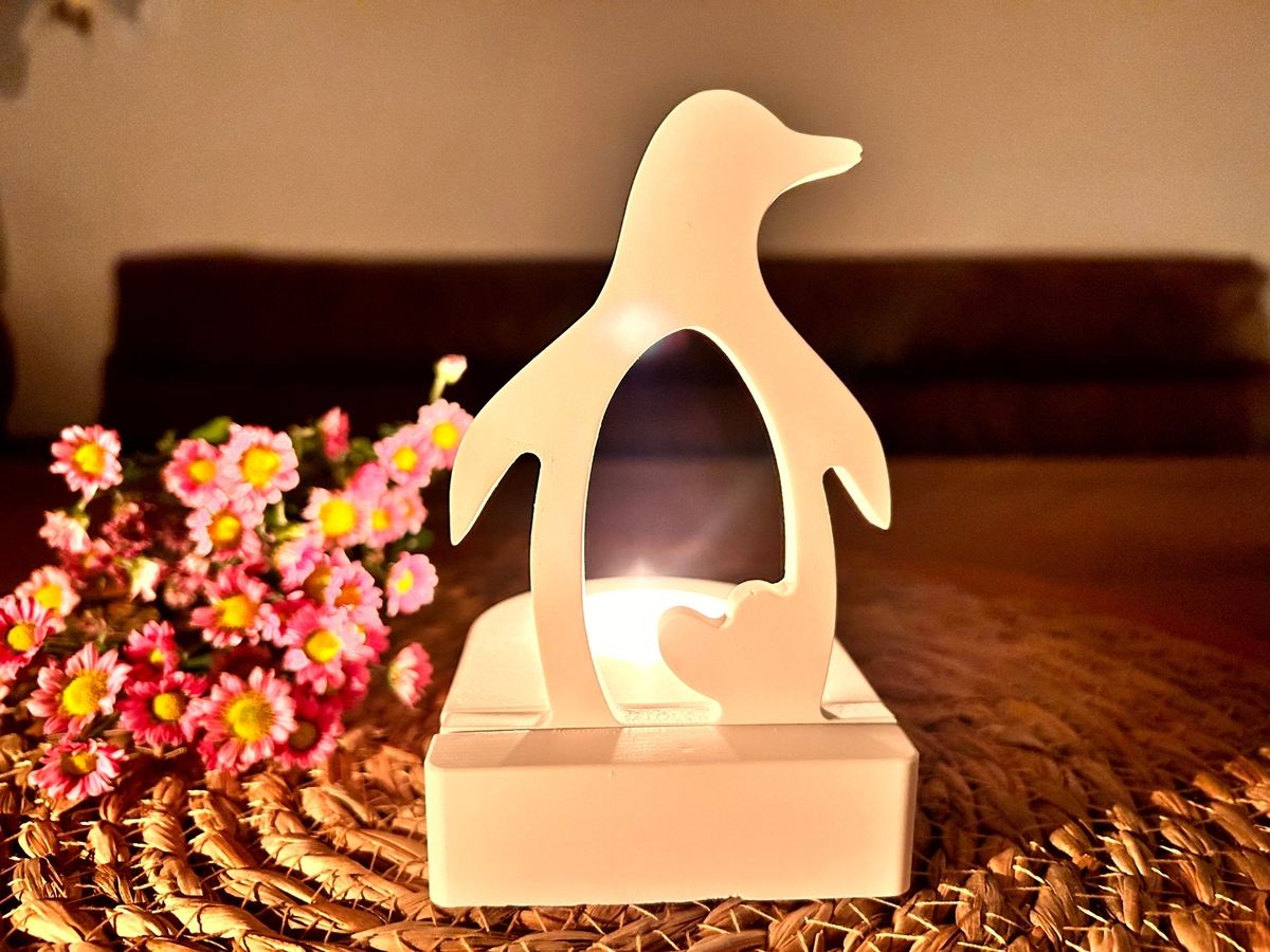 Silikon Gießform Pinguin für unseren Teelichthalter – Kerzenhalter – Ansicht 5