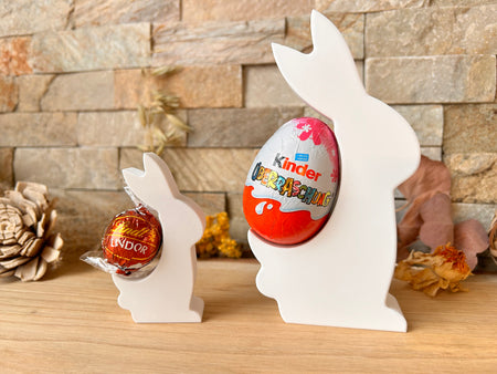 Silikon - Gießform  -  Hase  Eierträger- Überraschungsei  - Schokoladenhalter - image